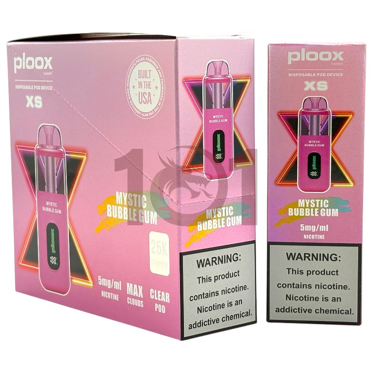 PLOOX 25000 0.5% 18ML HOOKAH POD XS - MYSTIC BUBBLEGUM