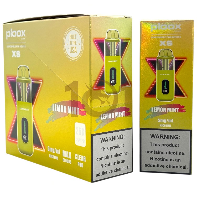PLOOX 25000 0.5% 18ML HOOKAH POD XS - LEMON MINT