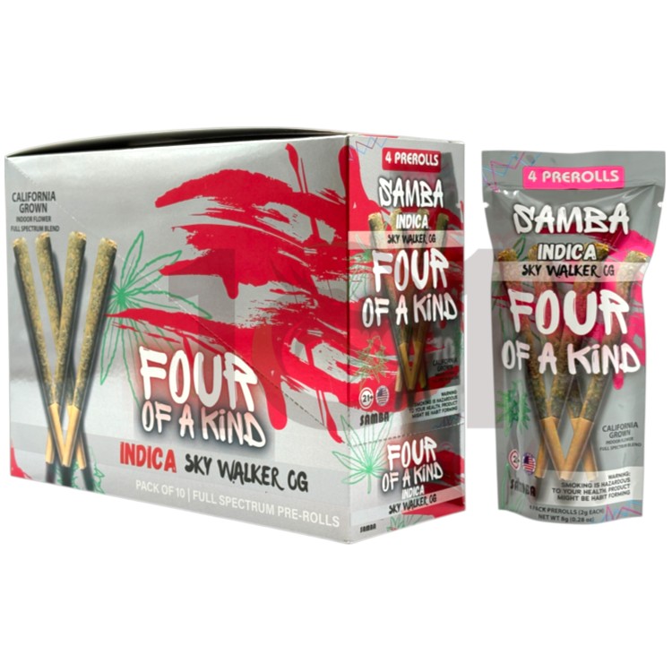 SAMBA FOUR OF A KIND 2GM 4CT PK PREROLL INDICA - SKYWALKER OG