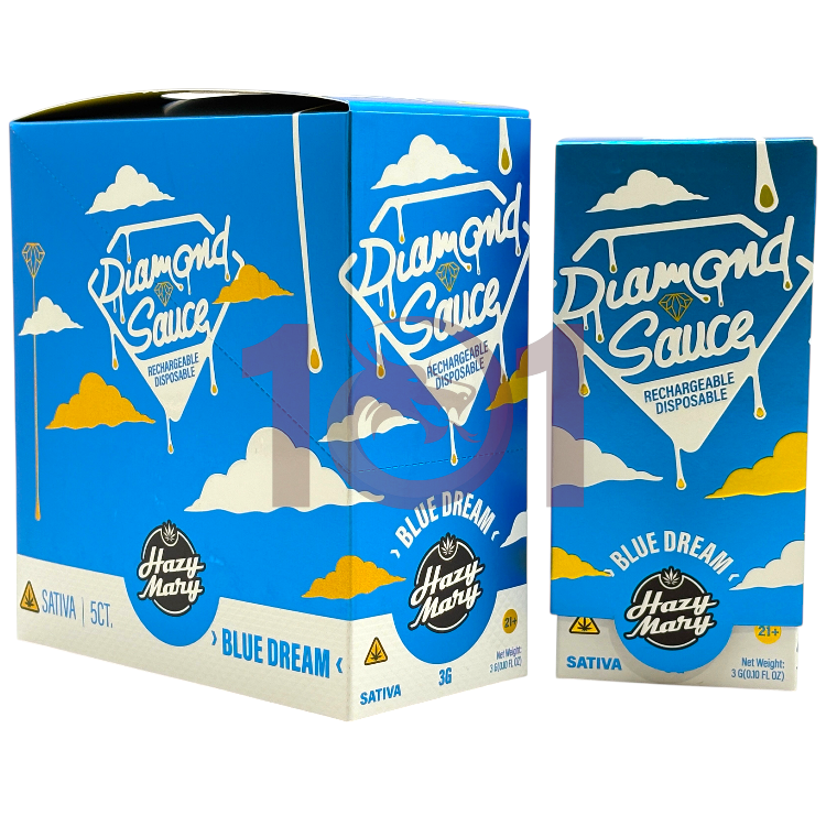 HAZY MARY DIAMOND SAUCE THCP+THCV+HHCP+D8 3GM - SATIVA BLUE DREAM
