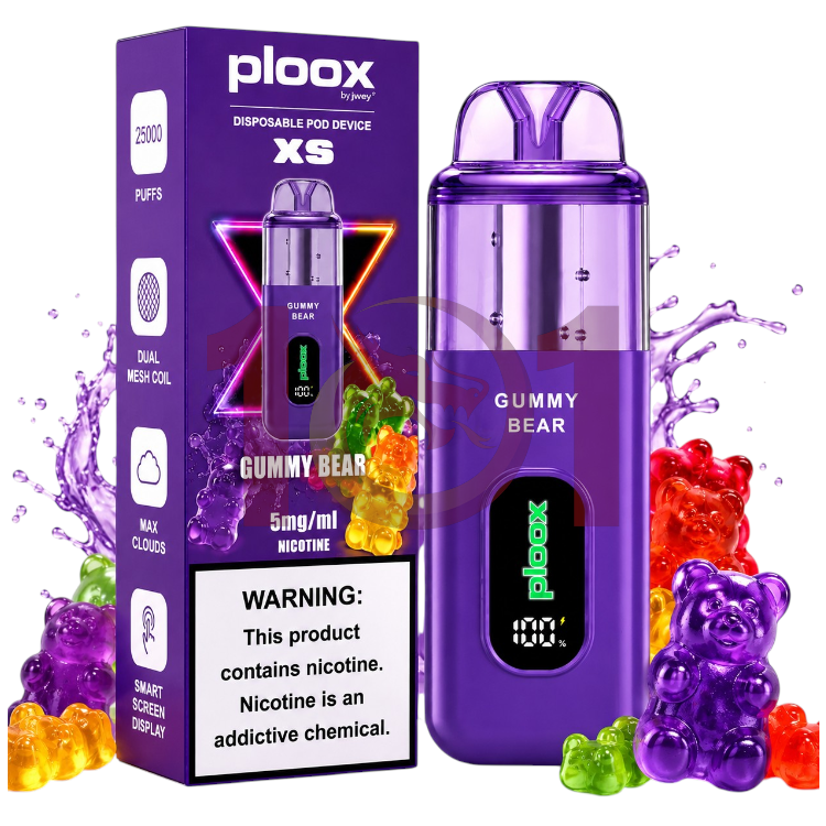 PLOOX 25000 0.5% 18ML HOOKAH POD XS - GUMMY BEAR