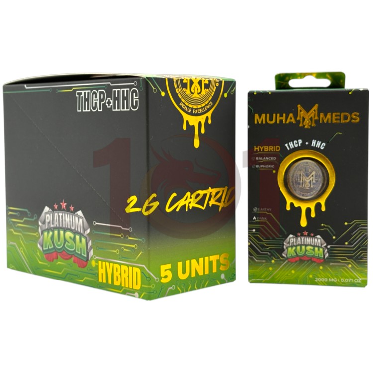 MUHA MEDS THCP+HHC 2GM CARTRIDGE HYBRID - PLATINUM KUSH