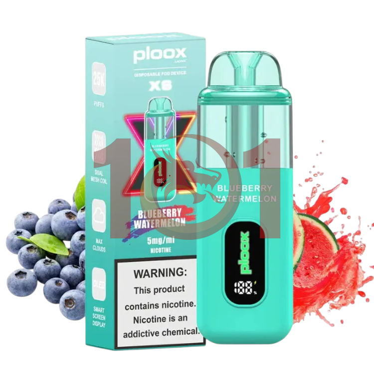 PLOOX 25000 0.5% 18ML HOOKAH POD XS - BLUEBERRY WATERMELON