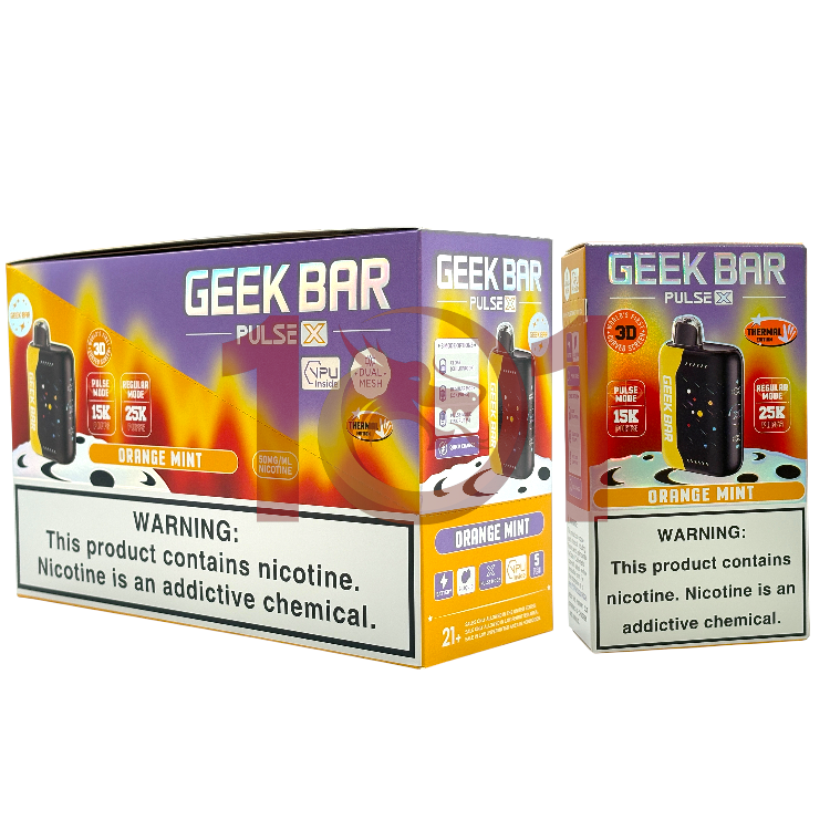 GEEK BAR PULSE X 25000 5% - THERMAL ORANGE MINT