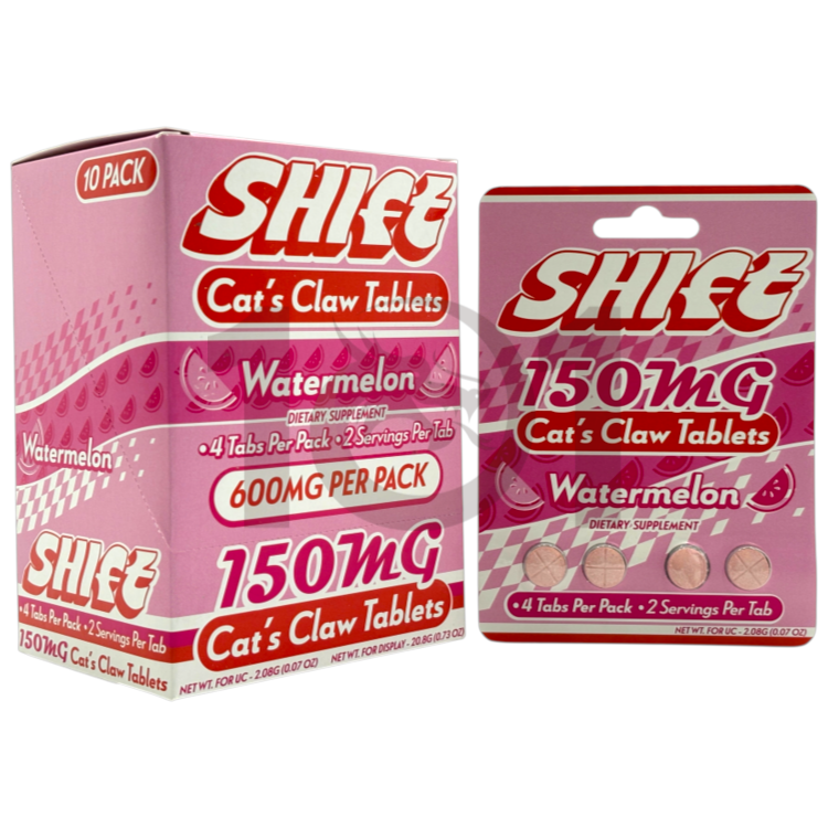 SHIFT CATS CLAW UNCARIA TOMENTOSA EXTRACT TABLET 150MG 4CT PK - WATERMELON