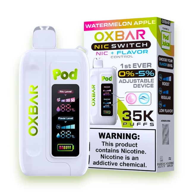 OXBAR 35000 NIC+FLAVOR CONTROL 5% - WTERMELON APPLE