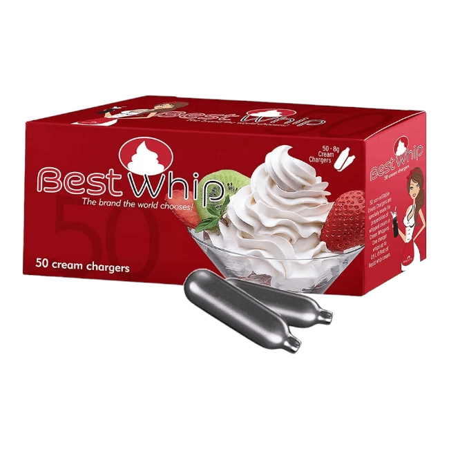 BEST WHIP - NOVELTY - CREAM CHARGER - 8GM/CT - 50CT/BX