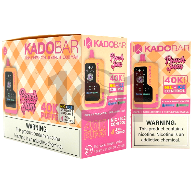 KADO BAR NIC+ICE 40000 5% - PEACH JAM
