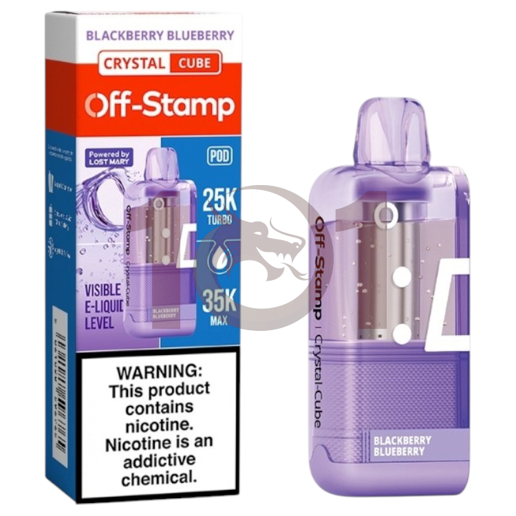 OFF-STAMP X CUBE POD CRYSTAL 35000 5% - BLACKBERRY BLUEBERRY