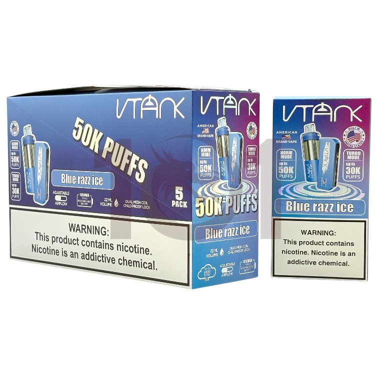 VTANK 50000 POD DEVICE 5% - BLUE RAZZ ICE