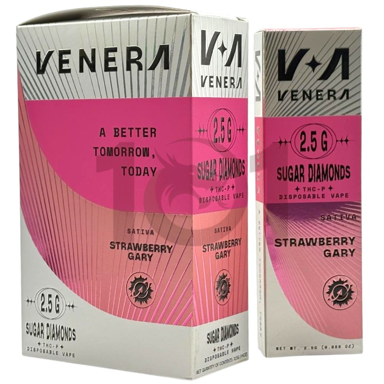 VENERA SUGAR DIAMONDS THCP 2.5GM SATIVA - STRAWBERRY GARY