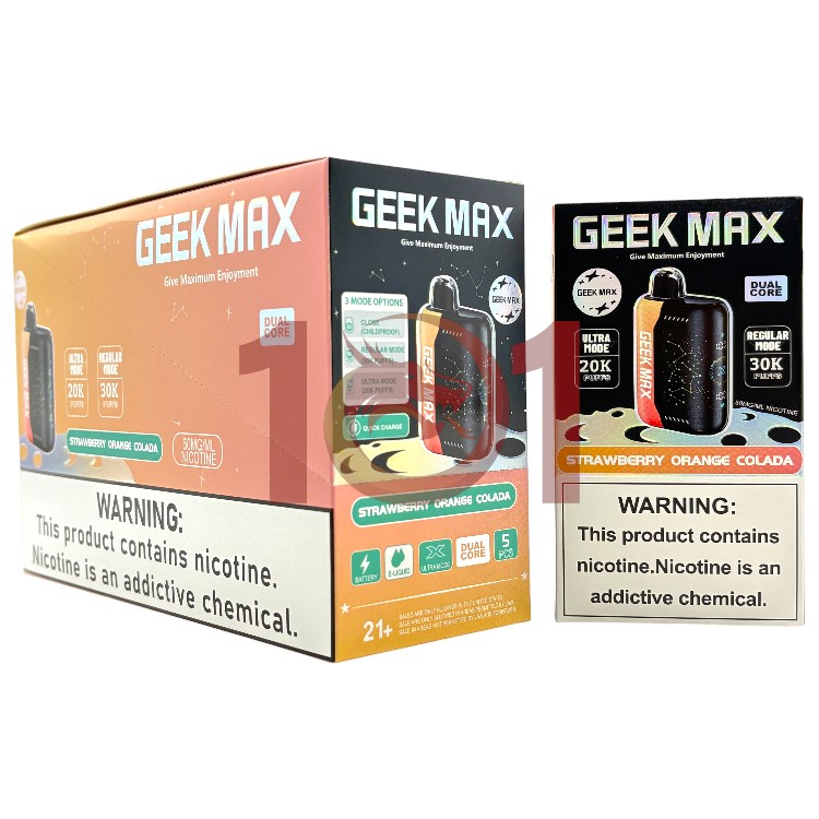 GEEK MAX ULTRA X 30000 5% - STRAWBERRY ORANGE COLADA