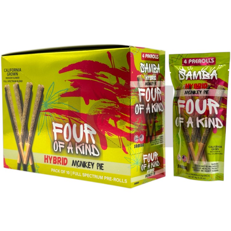 SAMBA FOUR OF A KIND 2GM 4CT PK PREROLL HYBRID - MONKEY PIE