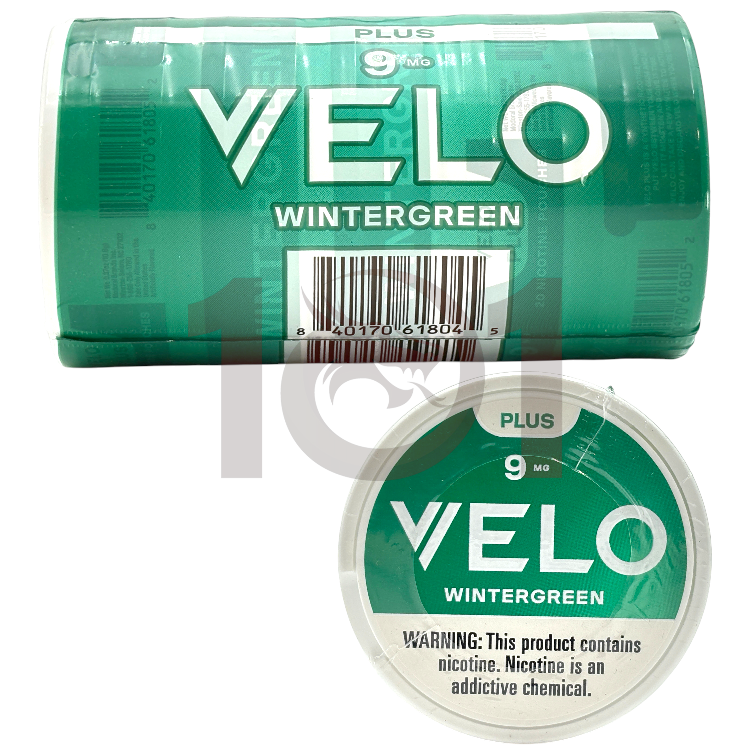 VELO PLUS NICOTINE POUCHES 20CT PK 9MG - WINTERGREEN