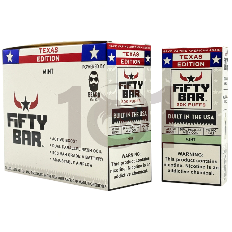 FIFTY BAR SALT NICOTINE 20000 5% TEXAS EDITION - FROZEN PINA