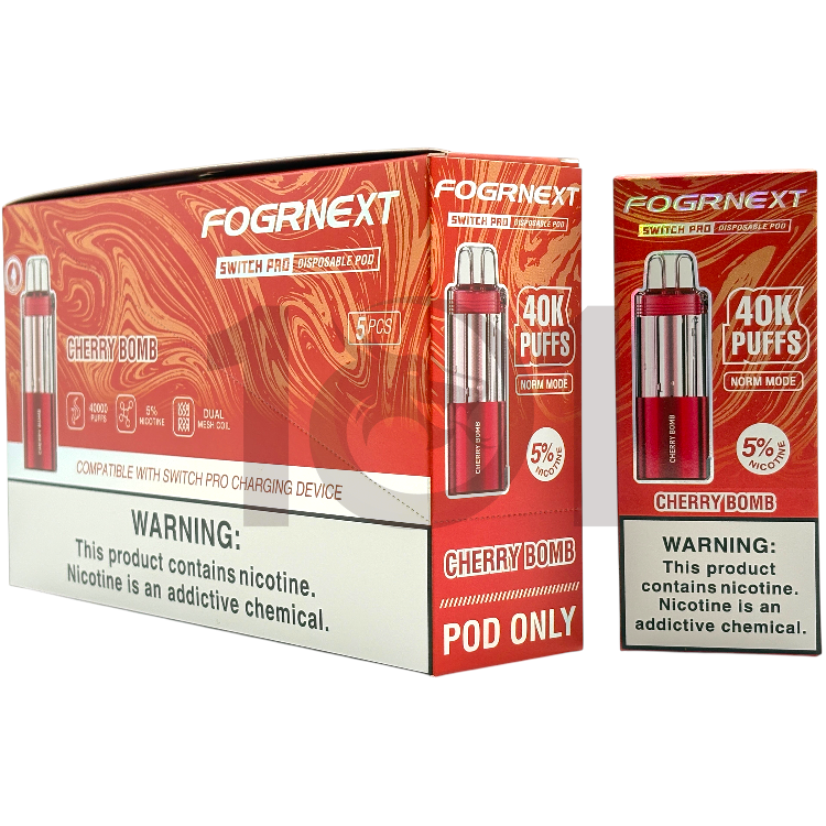 FOGRNEXT 40000 SWITCH PRO POD 5% - CHERRY BOMB