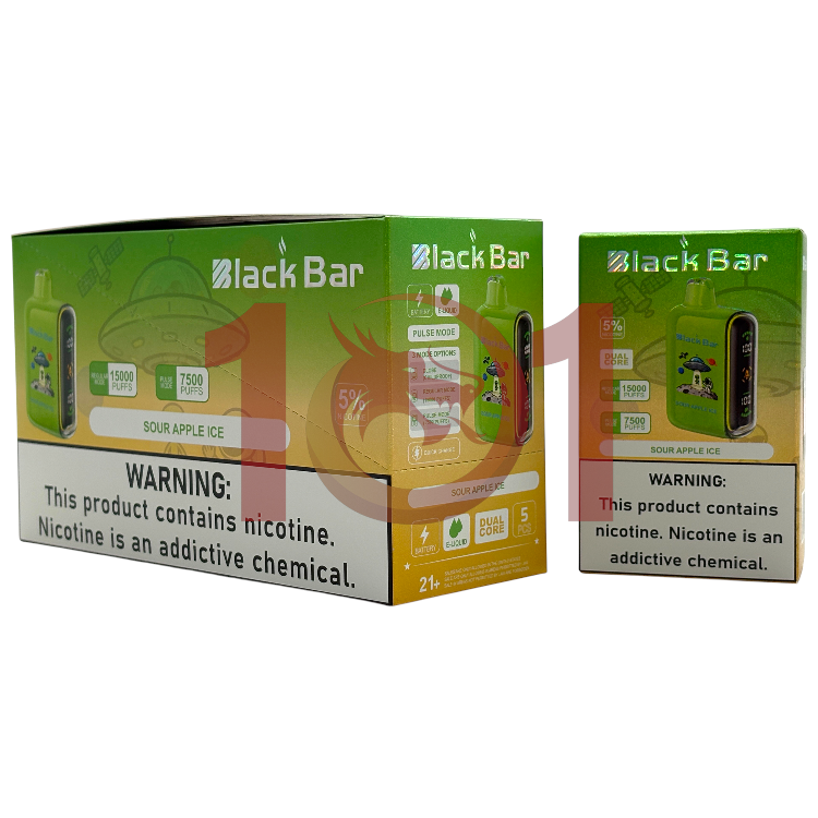 BLACK BAR 15000 5% - SOUR APPLE ICE