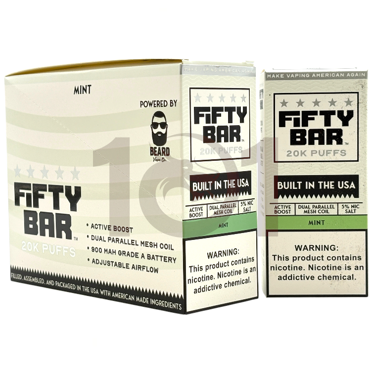 FIFTY BAR SALT NICOTINE 20000 5% WHITE - FROZEN WATERMELON